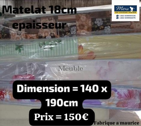MATELAS 18 CM EPAISSEUR 140X190CM
