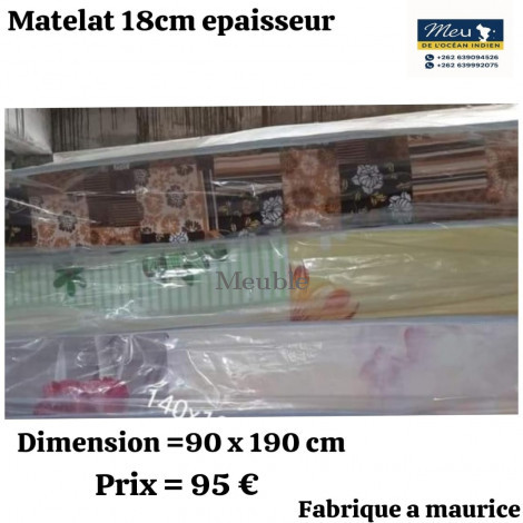 MATELAS 18 CM EPAISSERU 90X190 CM