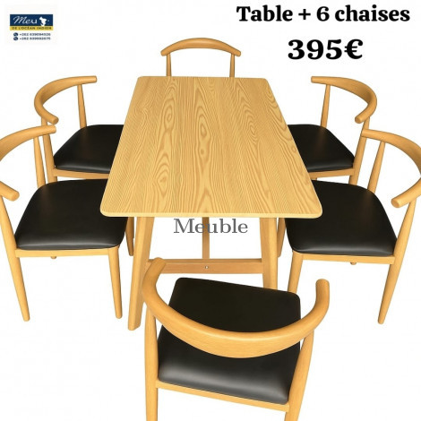 TABLE +6 CHAISES