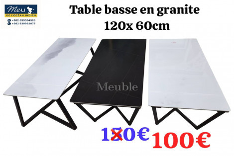TABLE BASE EN GRANIT 120*60 CM