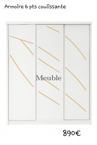 ARMOIRE 6 PORTES COULISSANTE