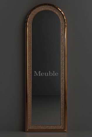 MIROIR SUR PIED AVEC ÉCLAIRAGE  : 161*55CM COULEUR : MARRON
