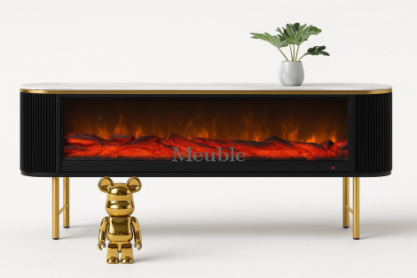 MEUBLE TV AVEC PLAN EN PIERRE SINTÉRÉE GRANDEUR : 180*40CM