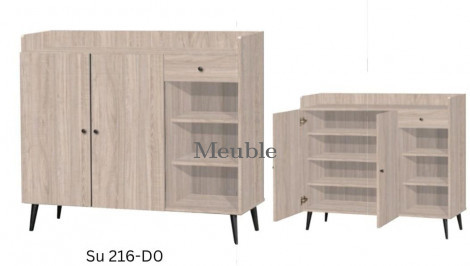 Dark Oak Shoes Cabinet