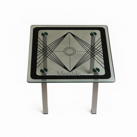 TABLE AVEC PLATEAU EN VERRE